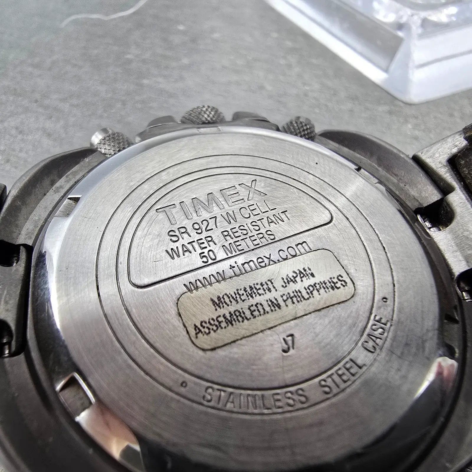 Timex Expedition Chronograph Watch Men 39mm Green Dial Steel Date New Battery9