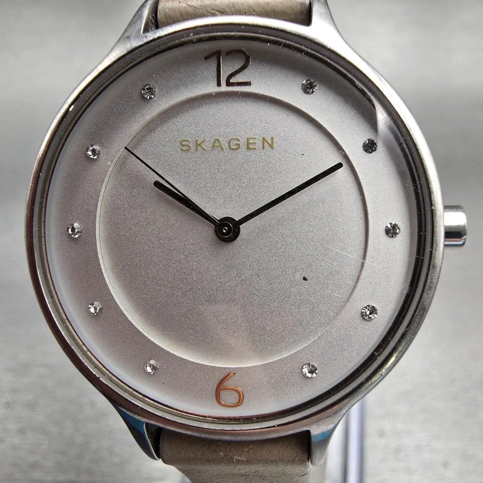 Skagen Anita Watch Women 30mm White Dial Silver Tone Round SKW2648 New Battery1