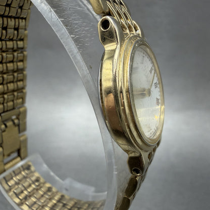 Citizen Watch Women 22mm White Dial Gold Tone Round 3220-326598 New Battery3