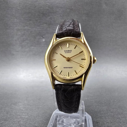 Casio Watch Women 23mm Champagne Dial Gold Tone Round LTP-1094 New Battery5