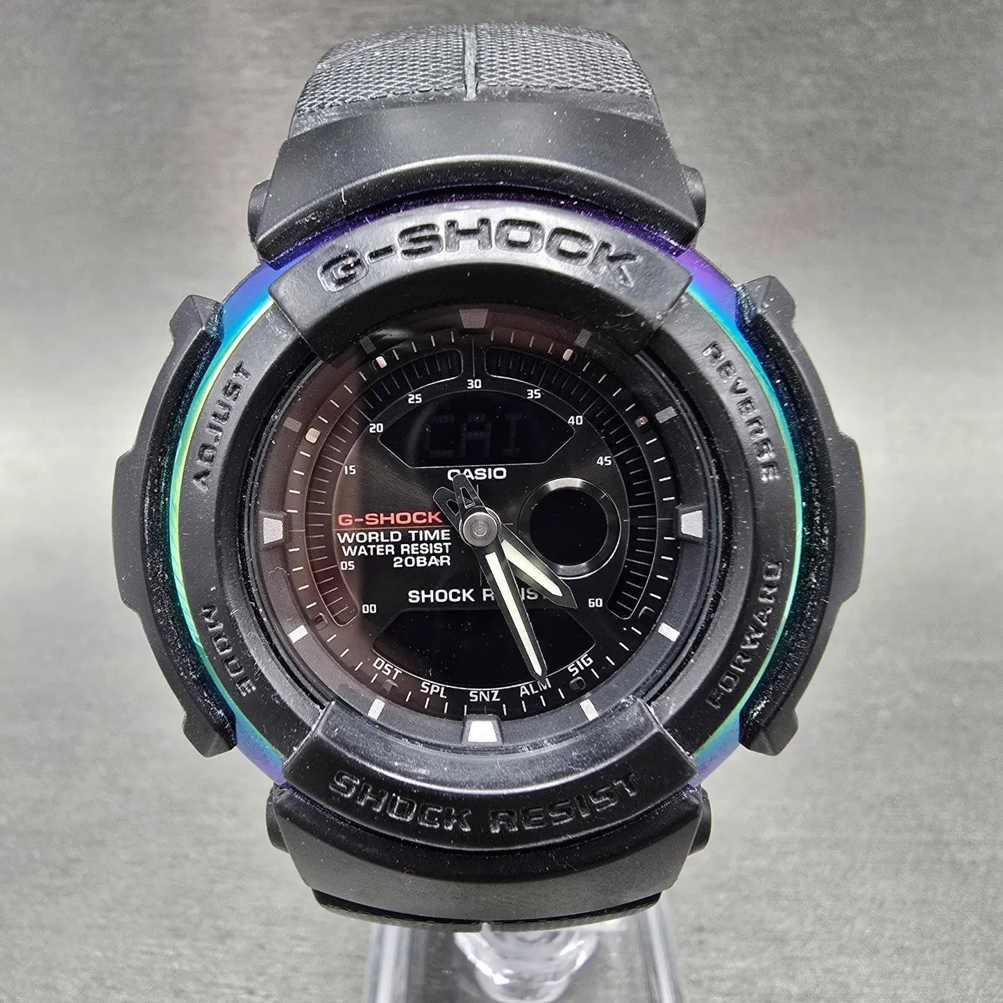 Casio G-Shock G-306X Watch Men 47mm Black Rainbow Alarm Analog Digital New Batt0