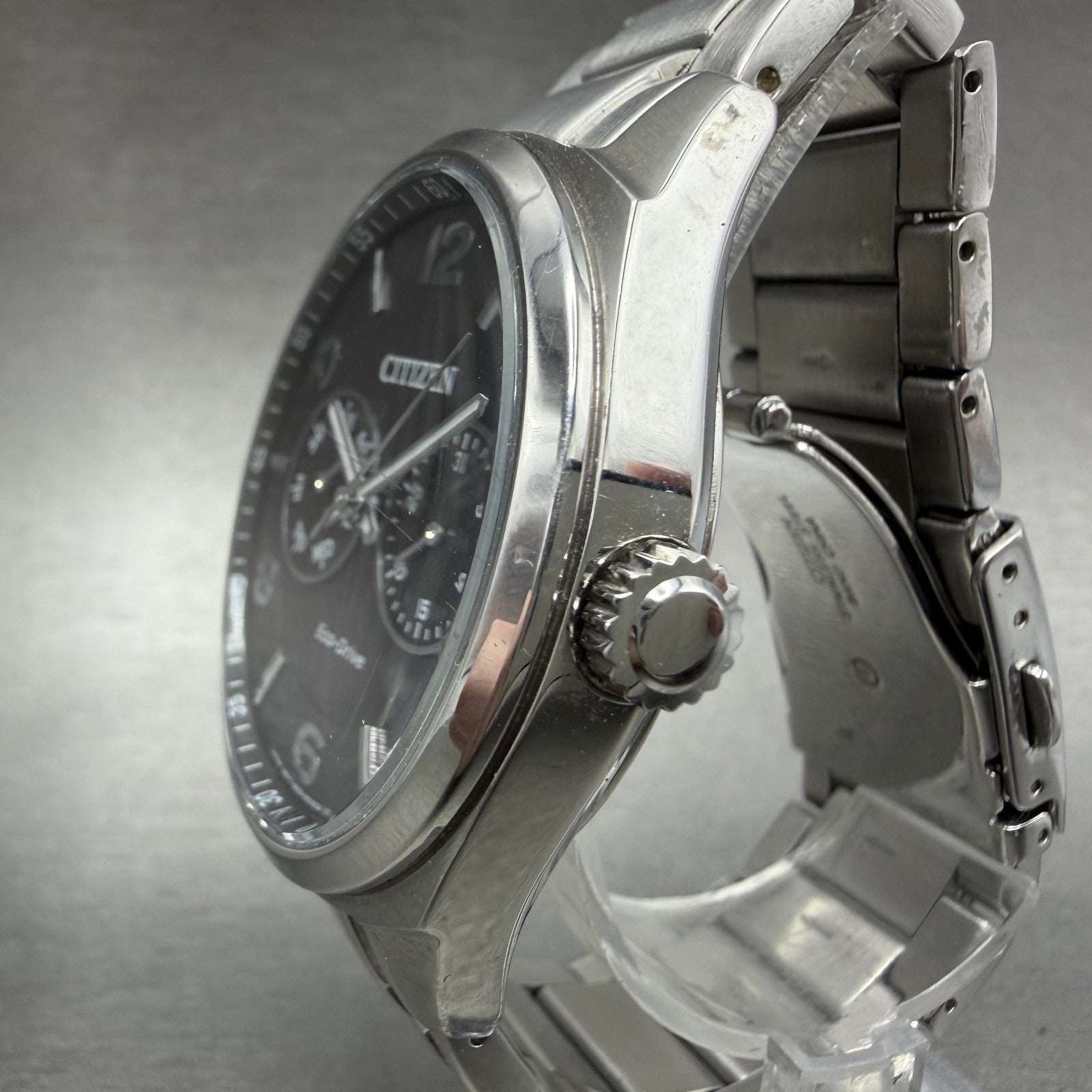 Citizen Eco-Drive Corso Watch Men 43mm Black Dial Steel Daydate AO9020-84E Runs2