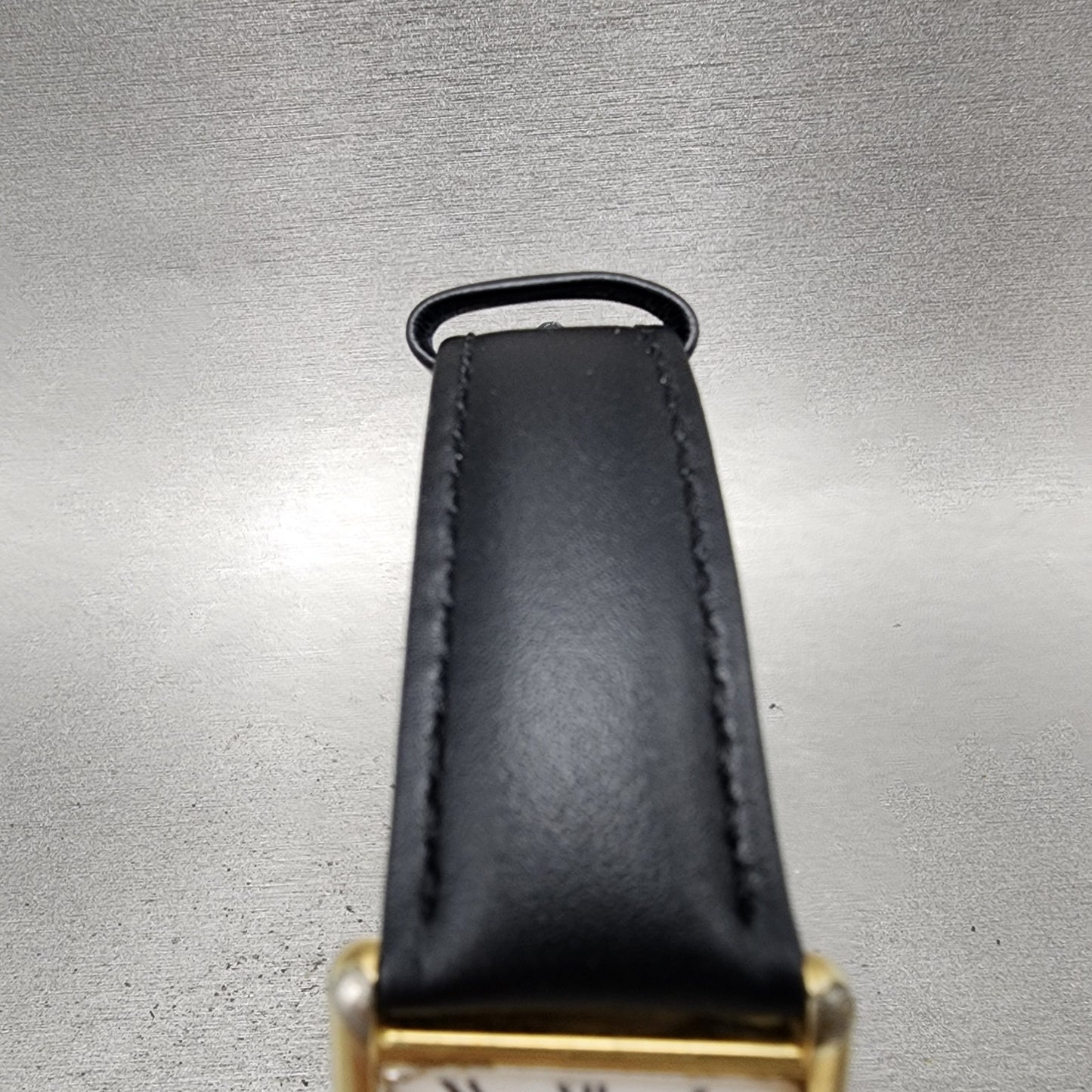 Seiko Tank Watch Men 26mm White Dial Gold Tone Rectangle 5p305a89 New Battery4