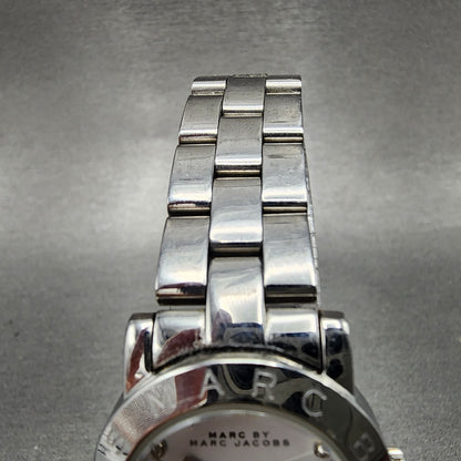 Marc By Marc Jacobs Watch Women 26mm White Dial Steel Round MBM3055 New Battery