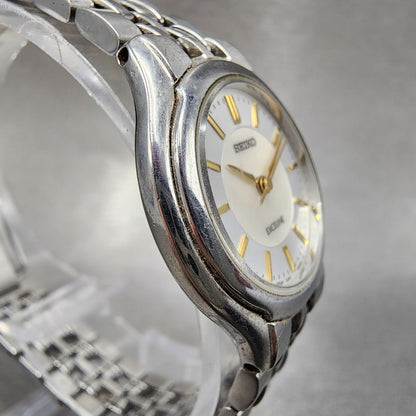 Seiko Exceline Watch Women 25mm MOP Dial Stainless Steel Round 4J410030 New Bat3