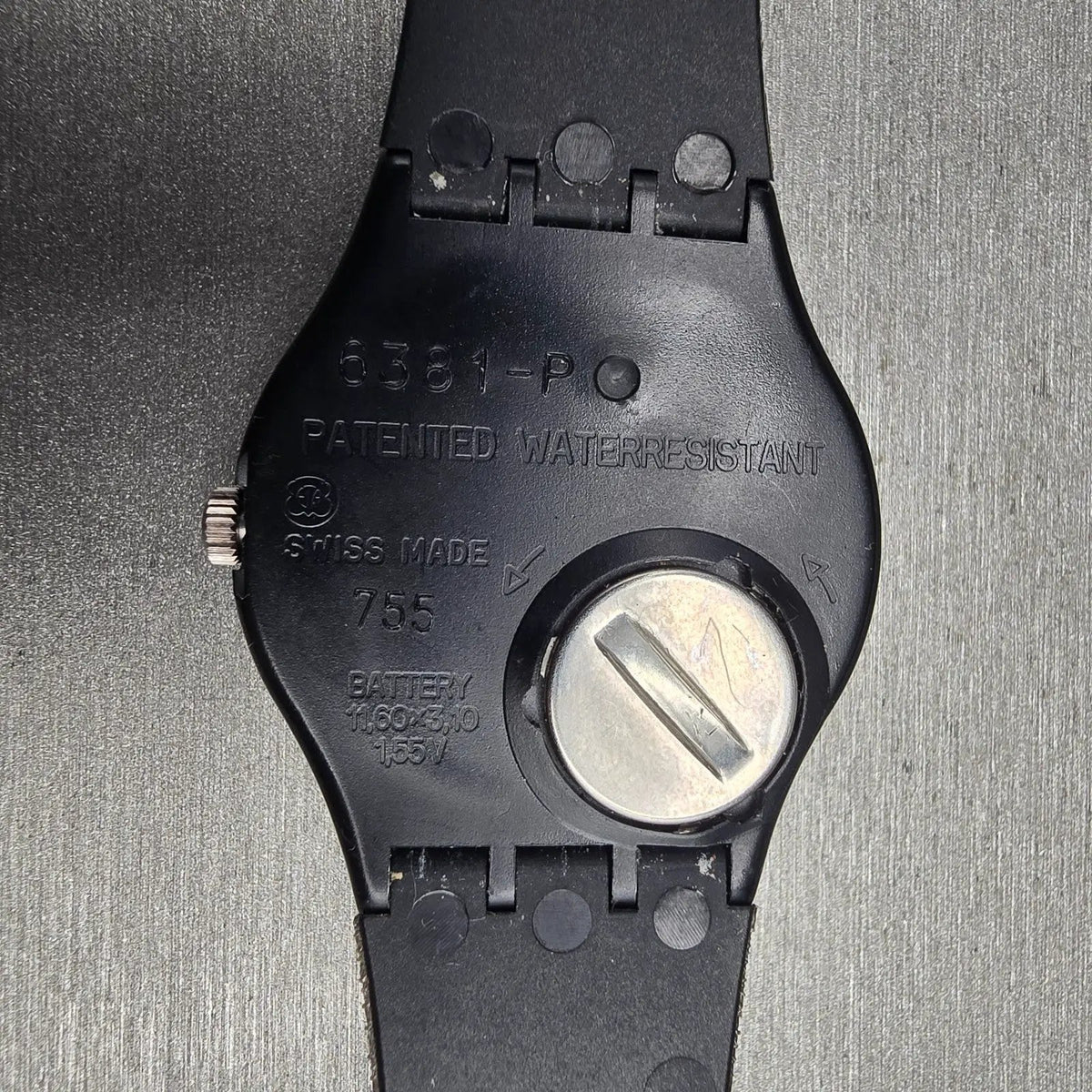 Swatch Lancelot Watch Men 34mm Black Dial Black Tone Round GB110 New Battery LPT10