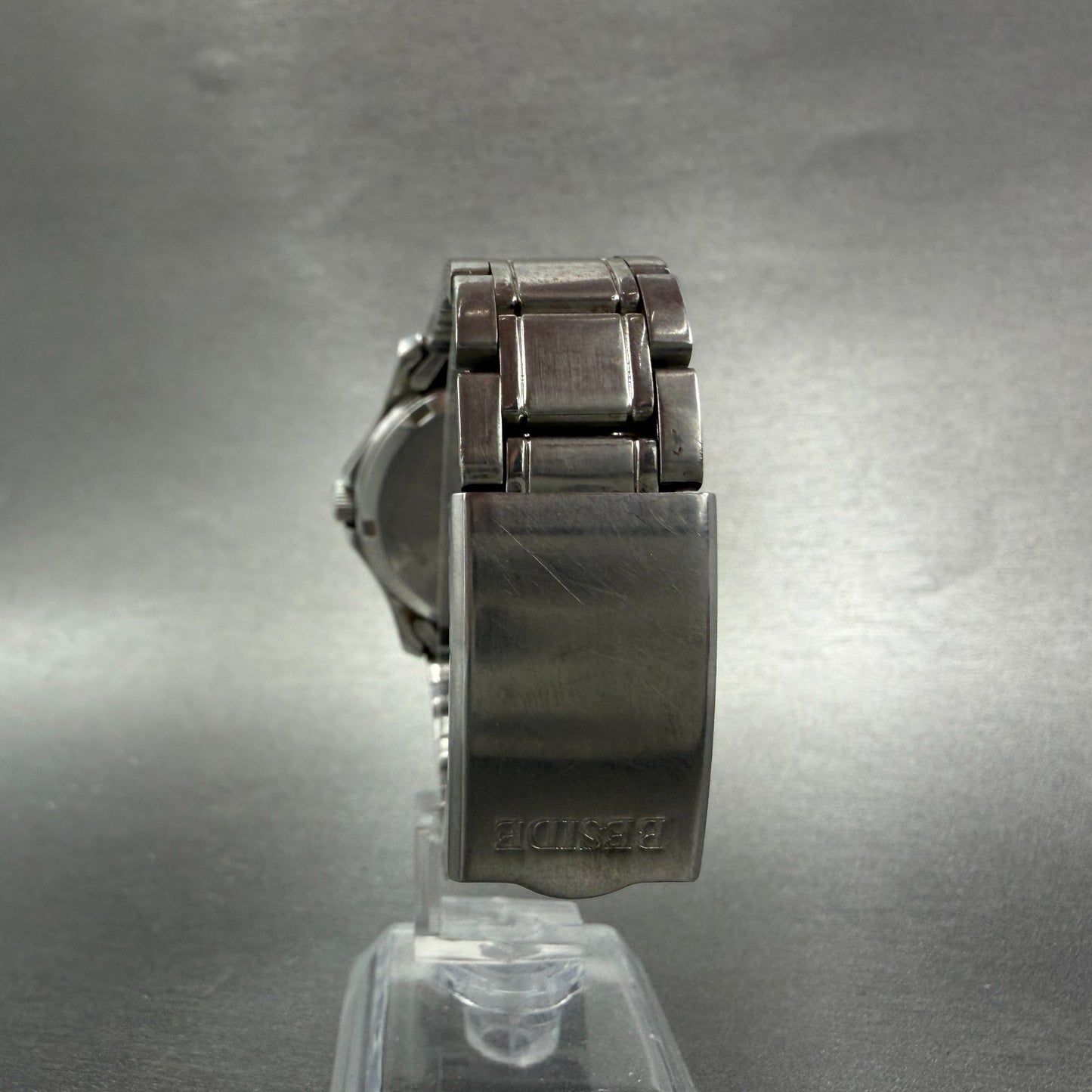 Casio Beside Watch Men 35mm Silver Dial Steel Daydate Round BES-105 New Battery7
