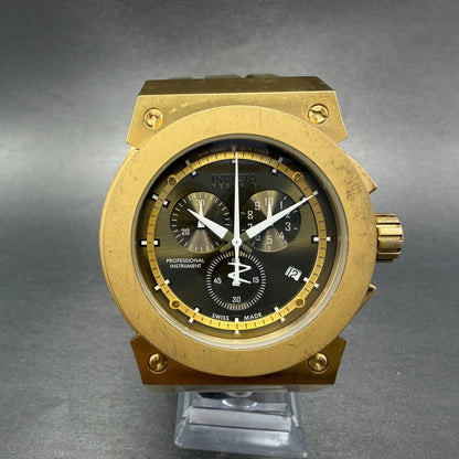 Invicta Akula Reserve Chrono Watch Men 54mm Green Dial Gold Date 12012 New batt0