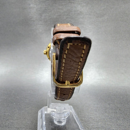 Hunting World Watch Women 27mm Gold Dial Gold Tone Date Round  New Battery7