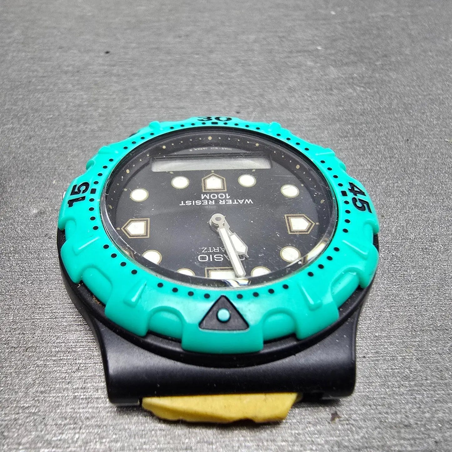Casio AW-304 Watch Men 40mm Black Blue Alarm Chronograph Analog Digital PARTS5