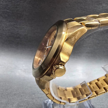Invicta Angel Watch Women 38mm Gold Dial Gold Tone Date Round 16327 New Battery2