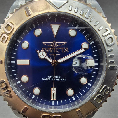 Invicta Pro Diver Watch Men 47mm Blue Dial Two Tone Date 24626 New Battery1