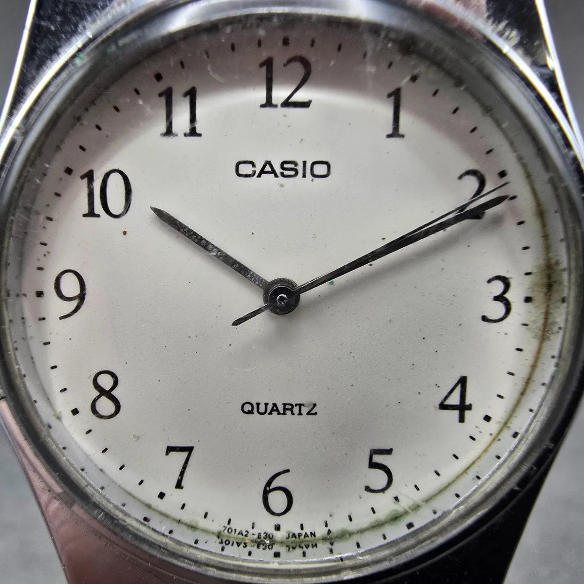 Casio MQ-336 Watch Men 33mm White Dial Silver Tone Round New Battery Vintage JP1