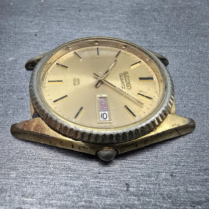 Seiko 6923 Quartz Movement Works Daydate W/ Dial Hands Case Vintage5