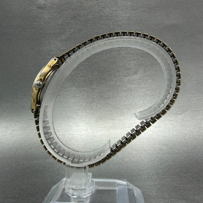 Seiko Avenue Watch Women 23mm Silver Dial Gold Tone Round 1F21-0D20 New Battery6