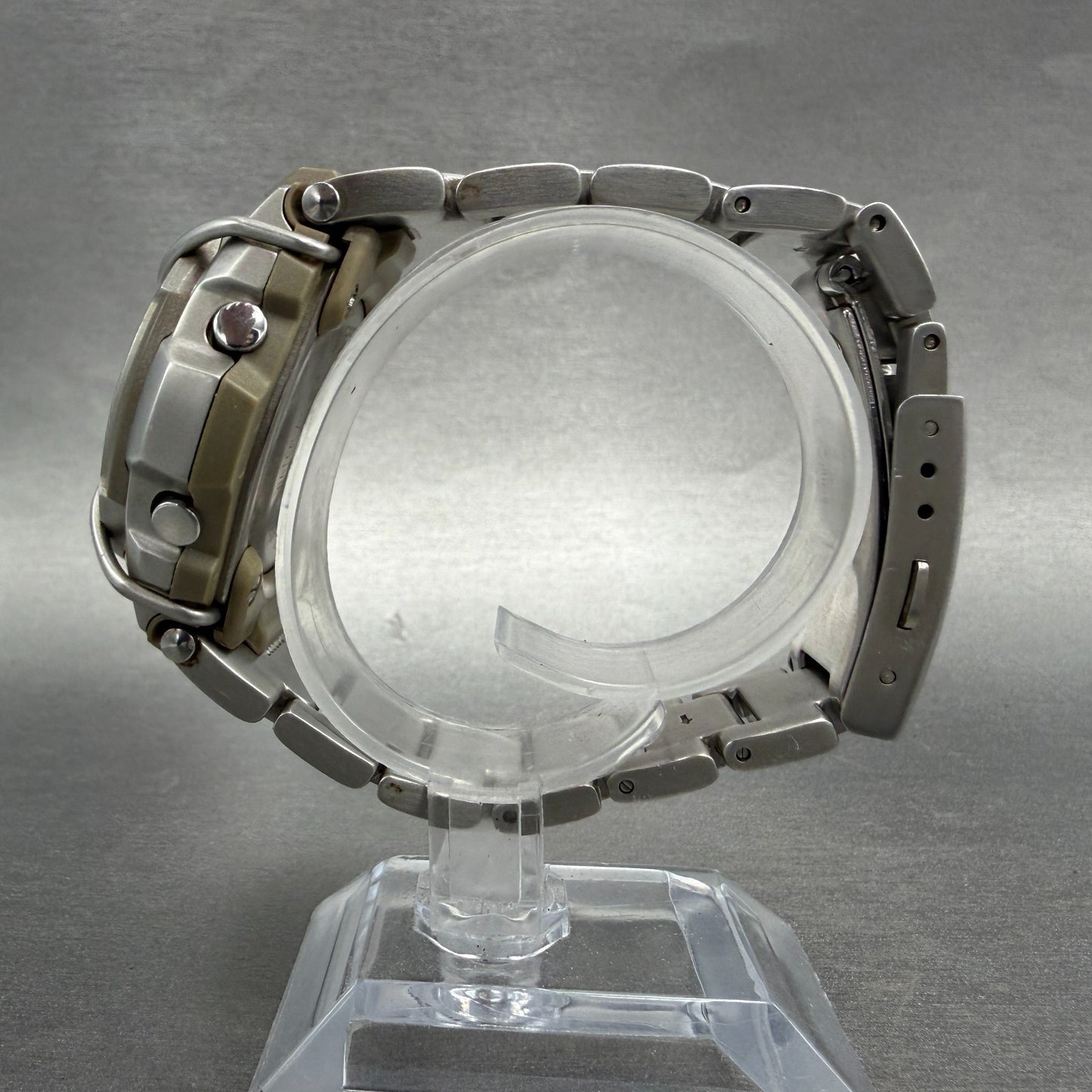 Casio G-Shock MTG-510 Watch Men 45mm White Dial Silver Ana Digi Round New Batt6