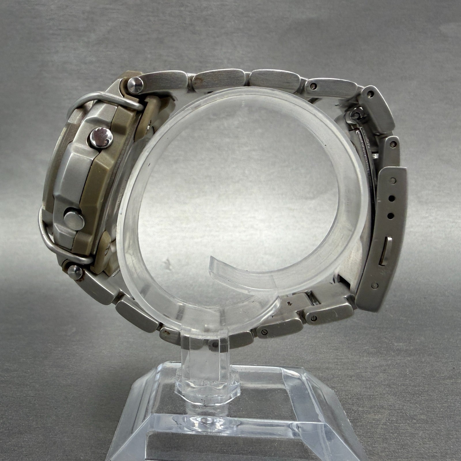 Casio G-Shock MTG-510 Watch Men 45mm White Dial Silver Ana Digi Round New Batt6