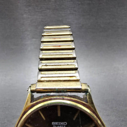Seiko Watch Men 33mm Brown Dial Gold Tone Round 7800-8009 PARTS Vintage JBJ5