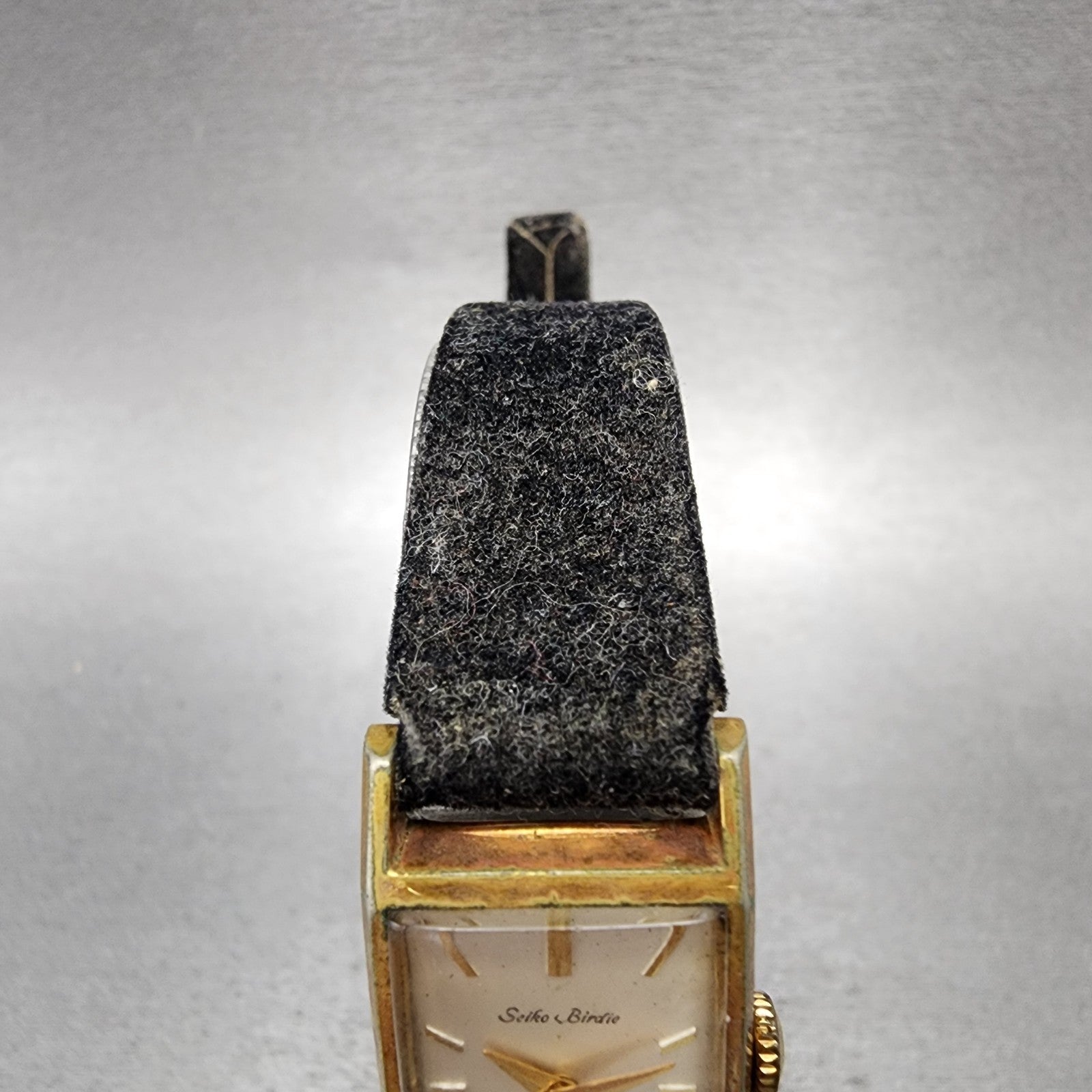 Seiko Birdie Watch Women 17mm White Dial Gold Plated Manual Wind 28019 Runs4