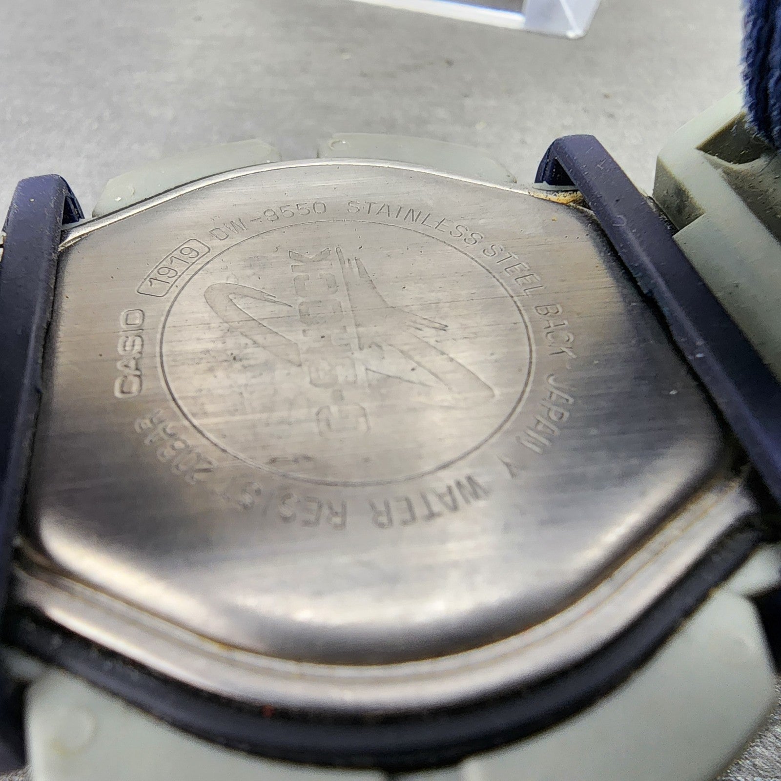 Casio GShock DW9550 Watch Men 48mm Digital Blue Gray Alarm Chrono New Battery9