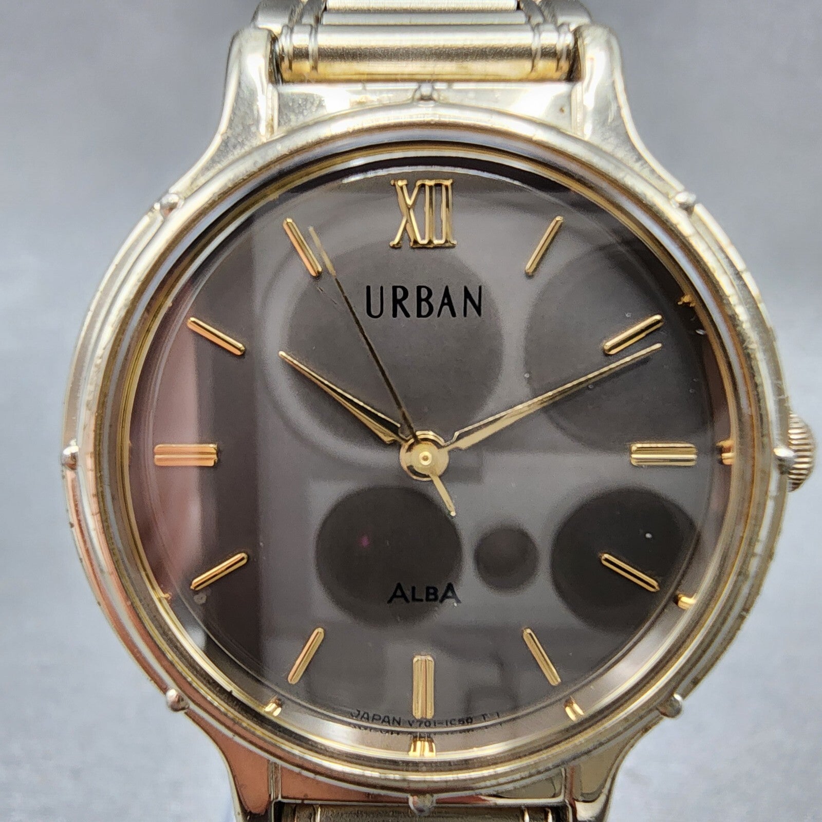Seiko ALBA Urban Watch Women 29mm Gray Dial Silver Tone Round V7016G60 New Batt2