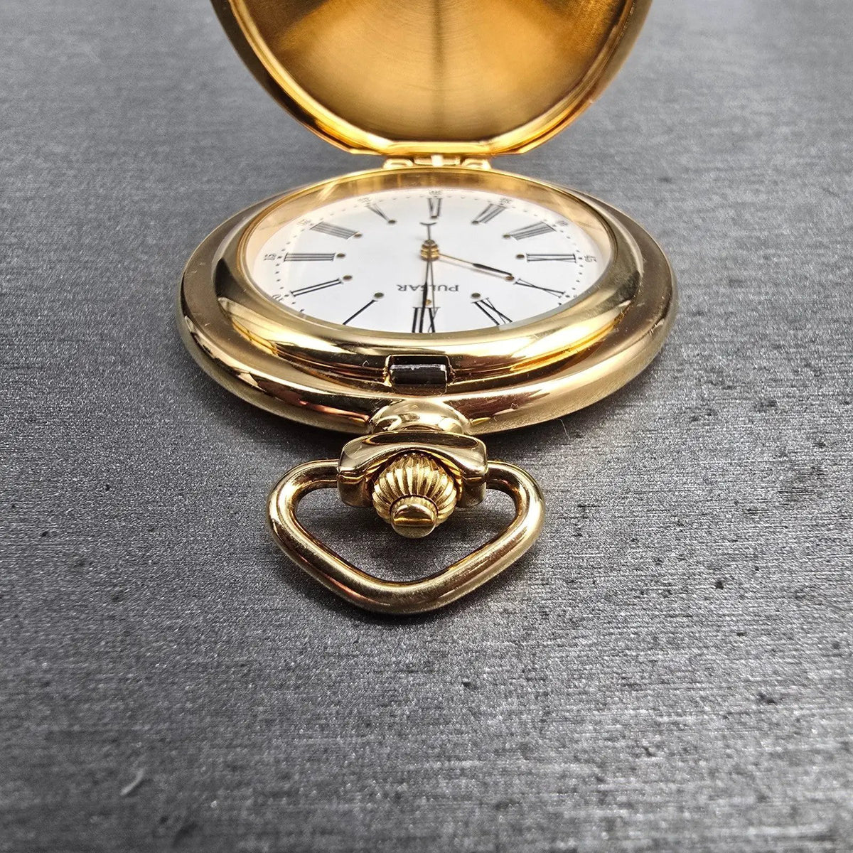 Pulsar Pocket Watch Men 46mm White Dial Gold Tone V701-0B60 New Battery7