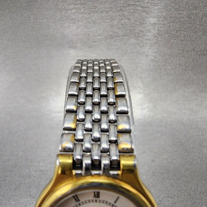 Longines Flagship Watch Women 24mm White Dial Two Tone Date Round 7291 New Batt4