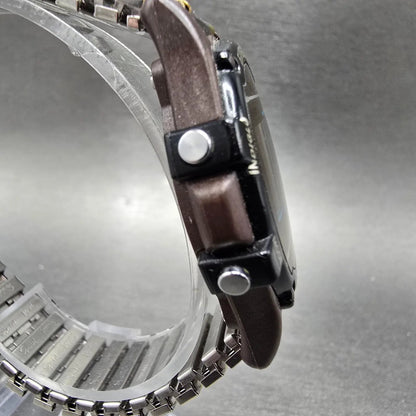 Timex Expedition Watch Men 39mm Digital Brown Black Round Alarm Chrono New Batt3