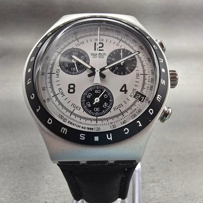Swatch Irony Chrono Adrenaline Watch Men 40mm White Dial Date YCS4001 New Batt5