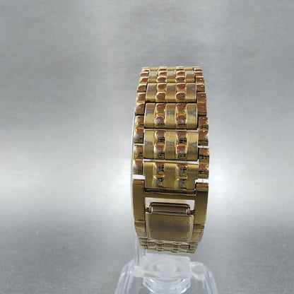 Seiko Tank Watch Women 16mm Black Dial Gold Tone Rectangle 1N015A69 New Battery7