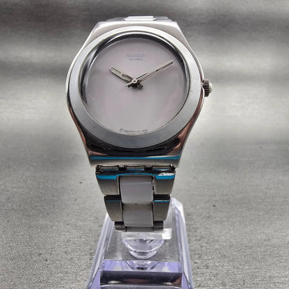 Swatch Irony Tresor Blanc Watch Women 33mm White Dial Silver YLS141GC New Batt5