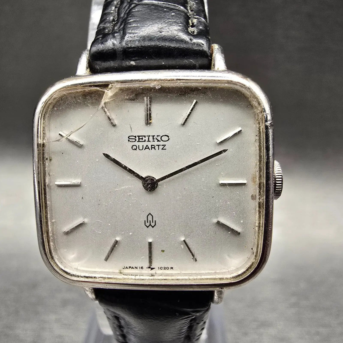 Seiko Watch Women 23mm Silver Dial Silver Tone Rectangle 16-5380 New Battery VTG1