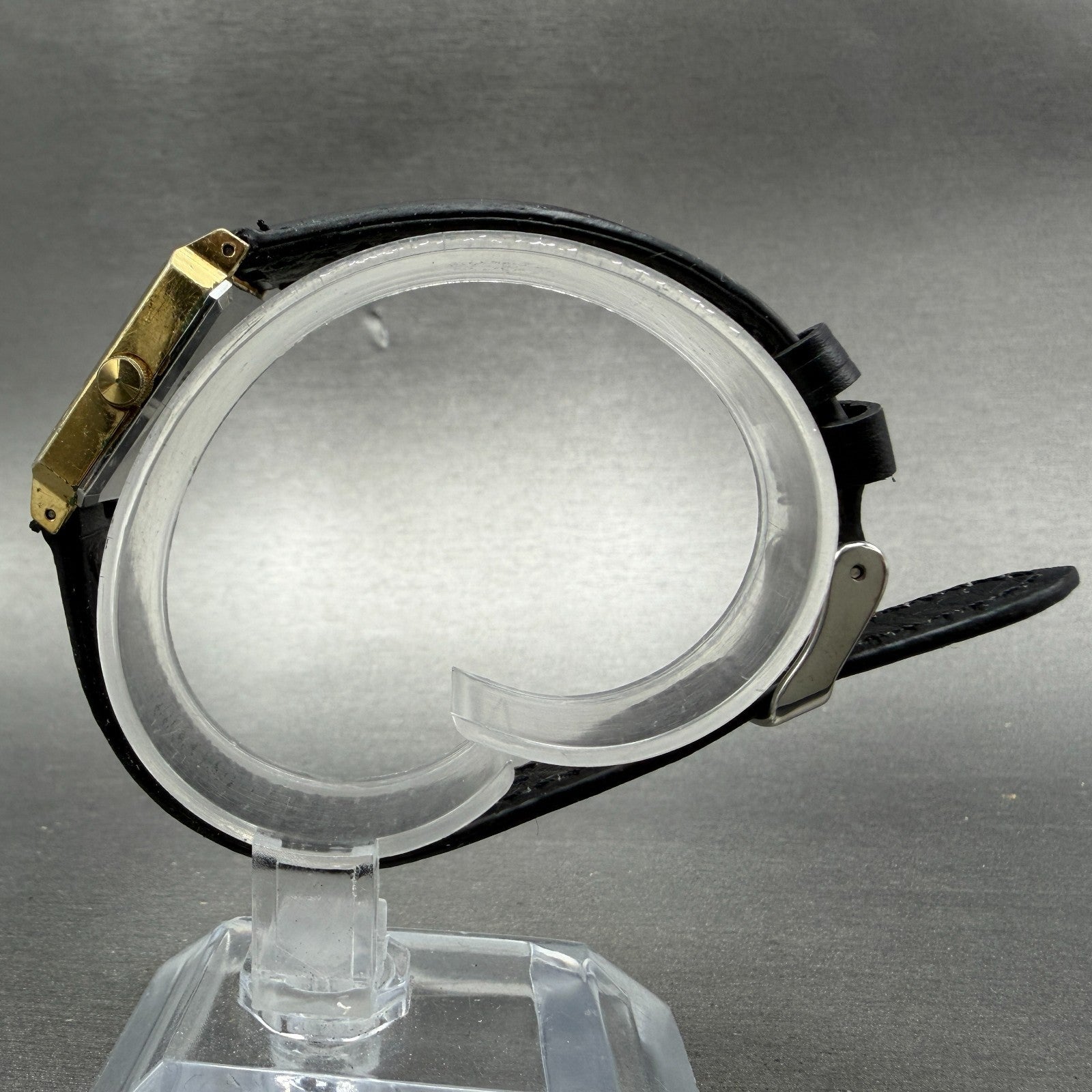 Seiko Tank Watch Women 20mm Champagne Dial Gold Tone 2621-5110 New Battery6