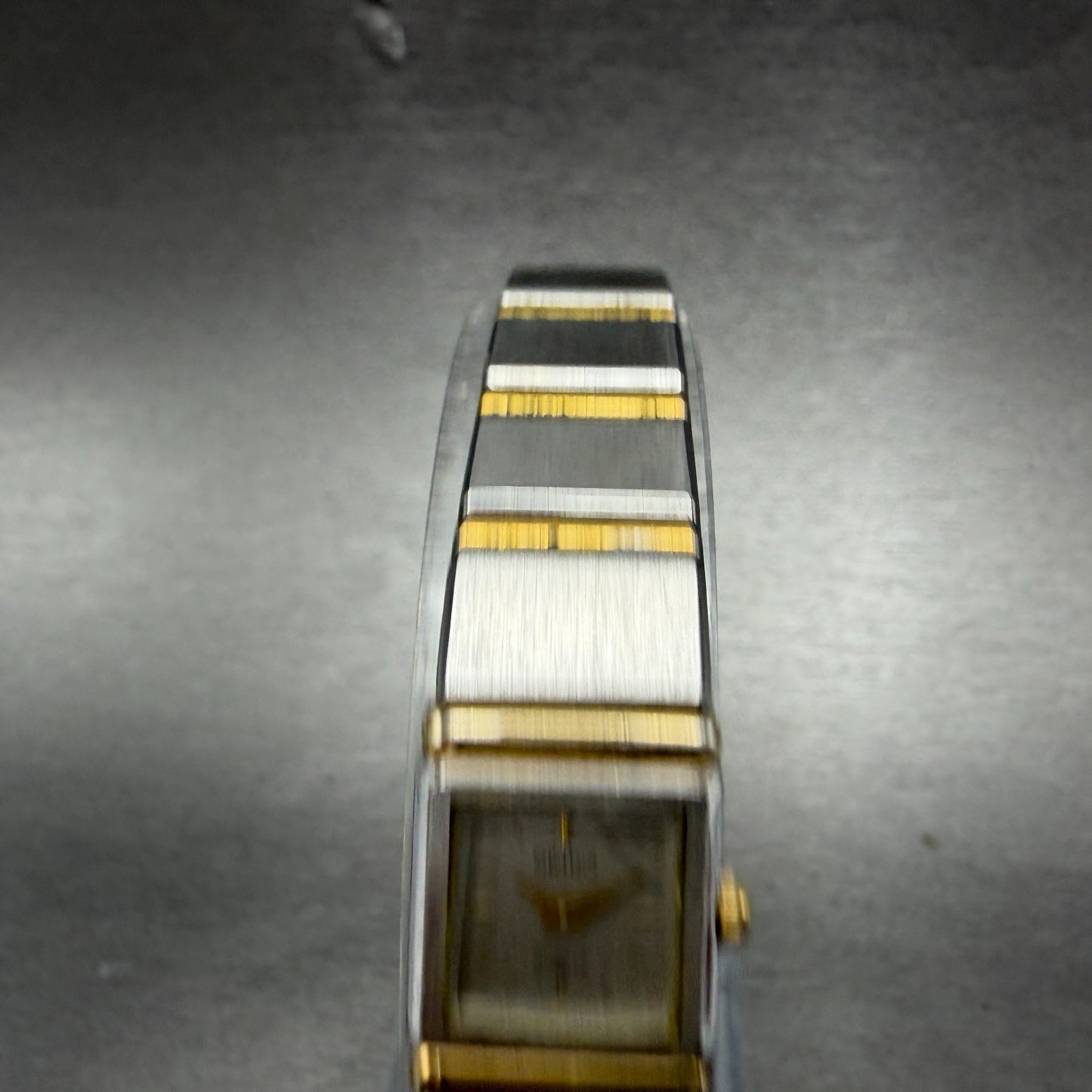 Seiko Tank Watch Women 14mm Silver Dial Two Tone Square 1E20-5030 New Battery4