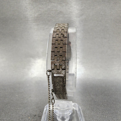 Seiko Watch Women 16mm Silver Dial Silver Tone Oval Manual 117060 Runs7