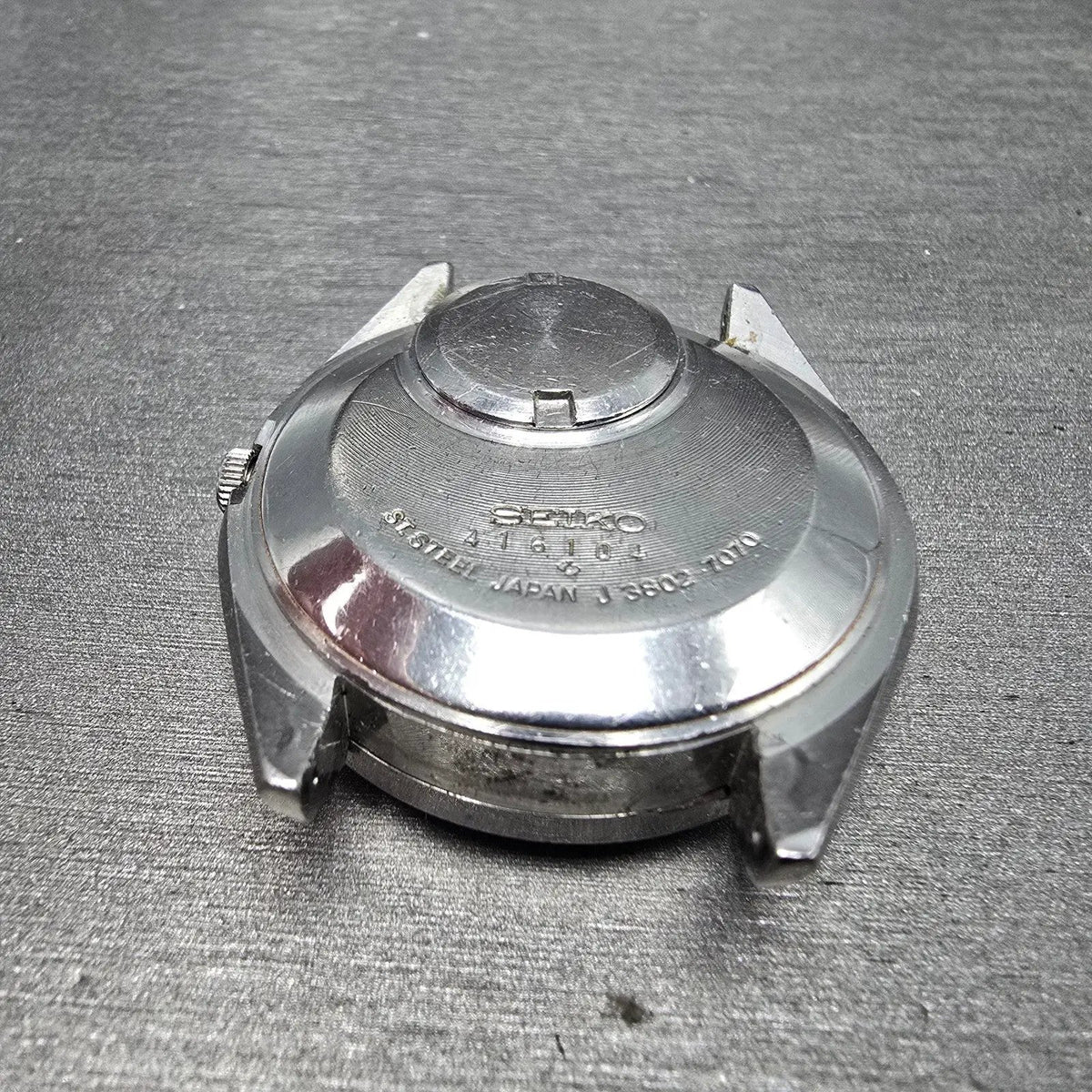 Seiko QT Watch Men 37mm Blue Dial Steel Date 3802 Movement 3802-7070 PARTS10