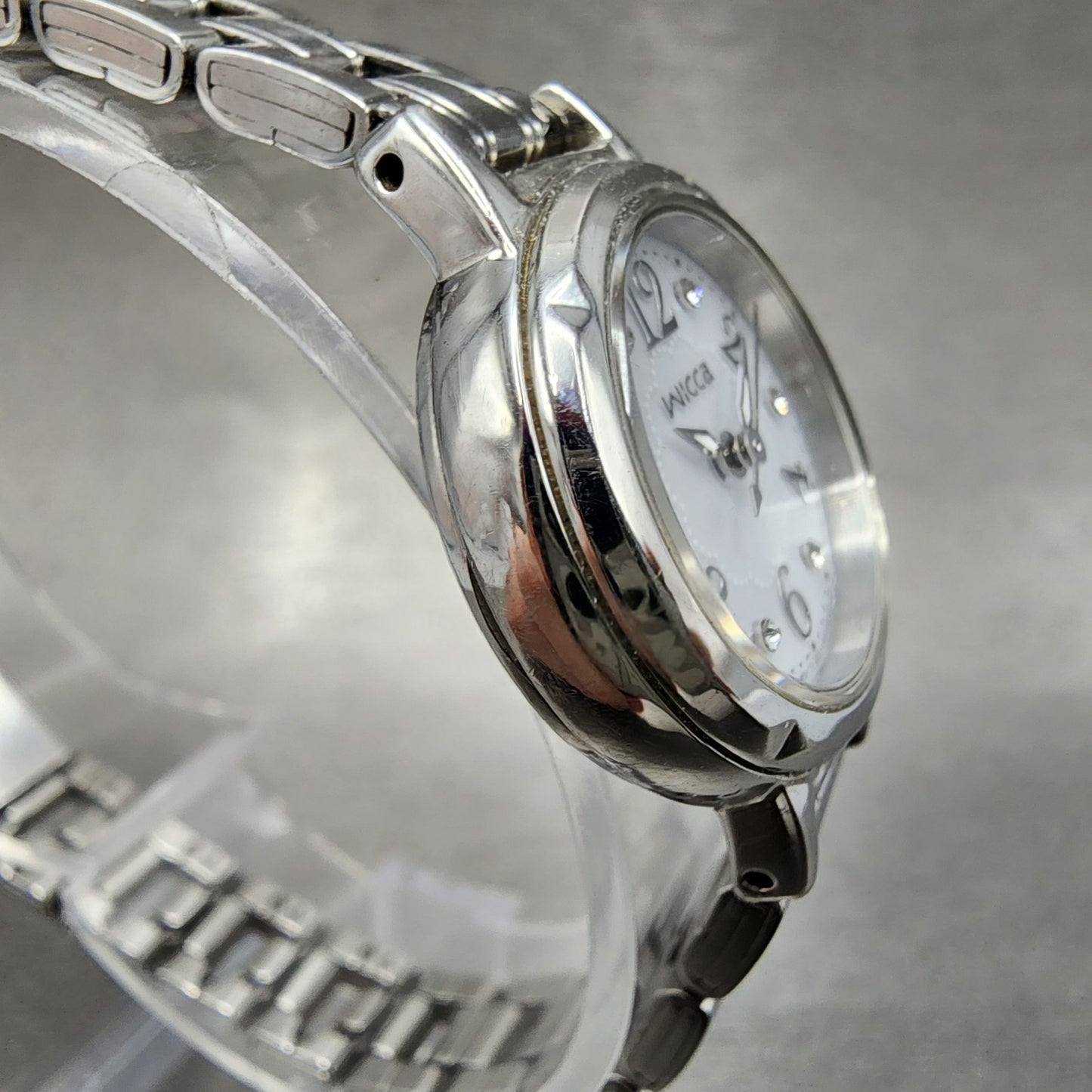 Citizen Wicca EcoDrive Watch Women 24mm White Dial Steel Round E031R005421 Run3