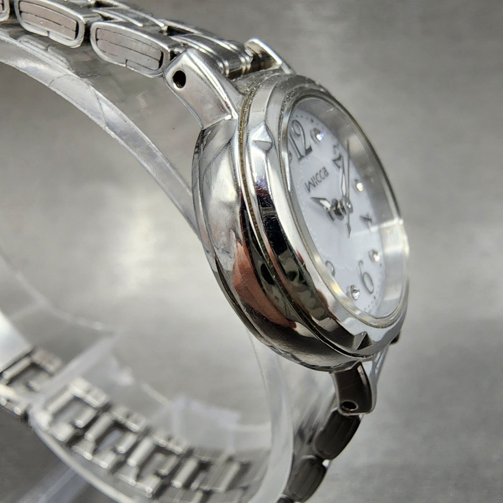Citizen Wicca EcoDrive Watch Women 24mm White Dial Steel Round E031R005421 Run3