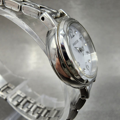Citizen Wicca EcoDrive Watch Women 24mm White Dial Steel Round E031R005421 Run3