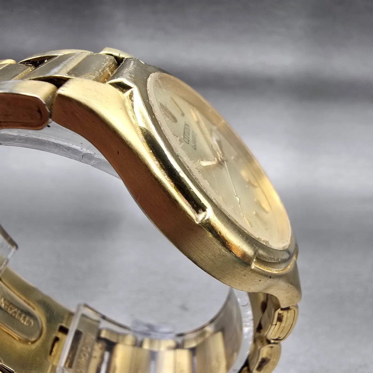 Citizen Watch Men 36mm Champagne Dial Gold Tone Daydate 2500-S99937 New Battery3