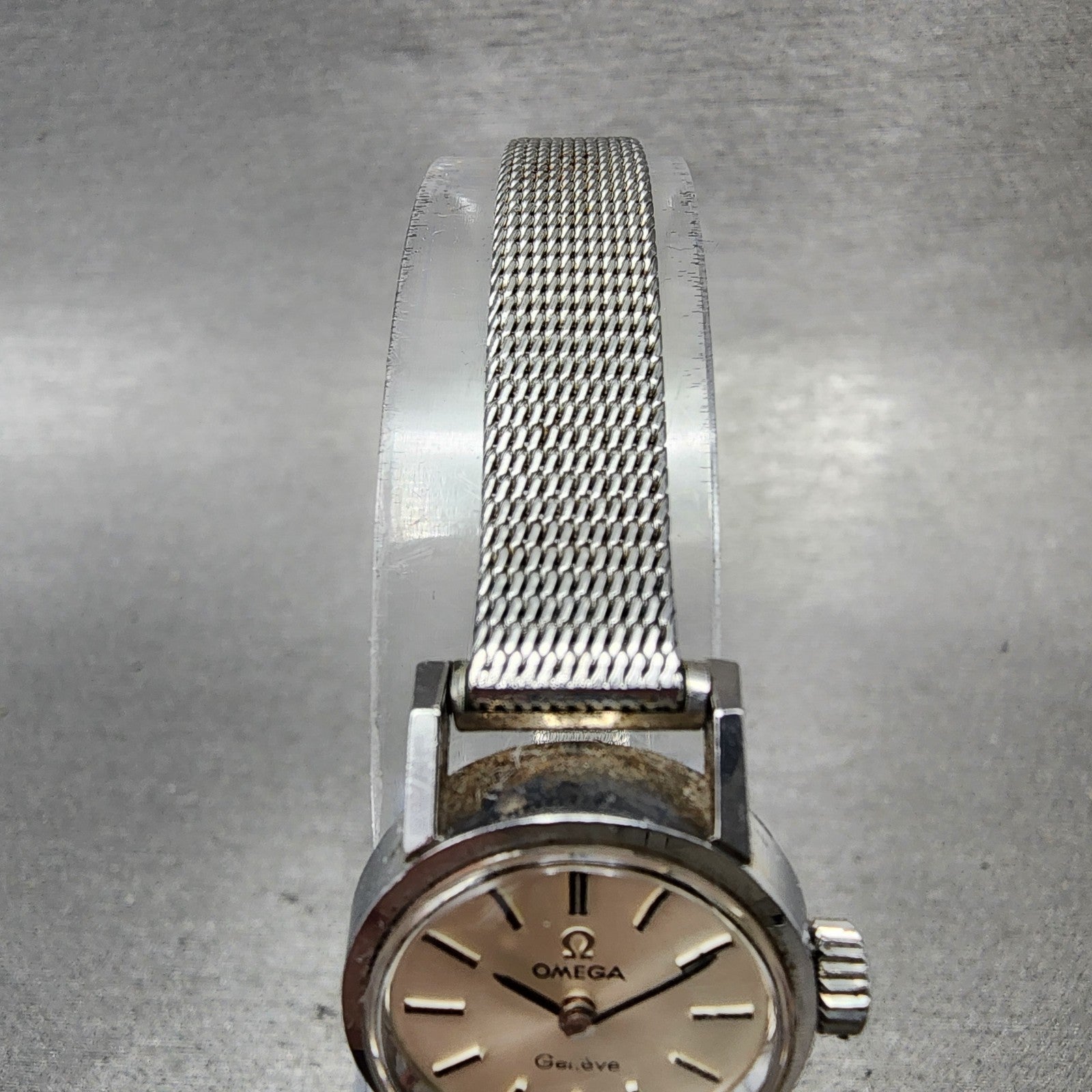 Omega Geneve Watch Women 20mm Silver Dial Stainless Steel Round Manual Wind Runs4