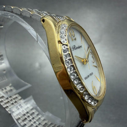 Citizen Riviere Solar Watch Women 23mm MOP Dial Two Tone Oval E031-S033063 Runs3
