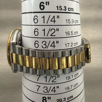 Seiko SQ Watch Men 36mm Silver Dial Two Tone Daydate Round 7123-8059 New Battery9