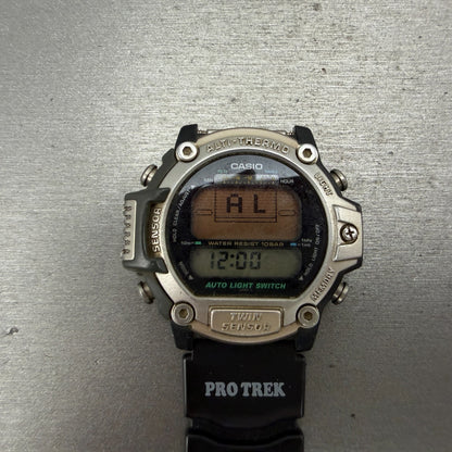 Casio Pro Trek PRT-30 Watch Men 47mm Digital Silver Alti Thermo READ!!! New Batt0