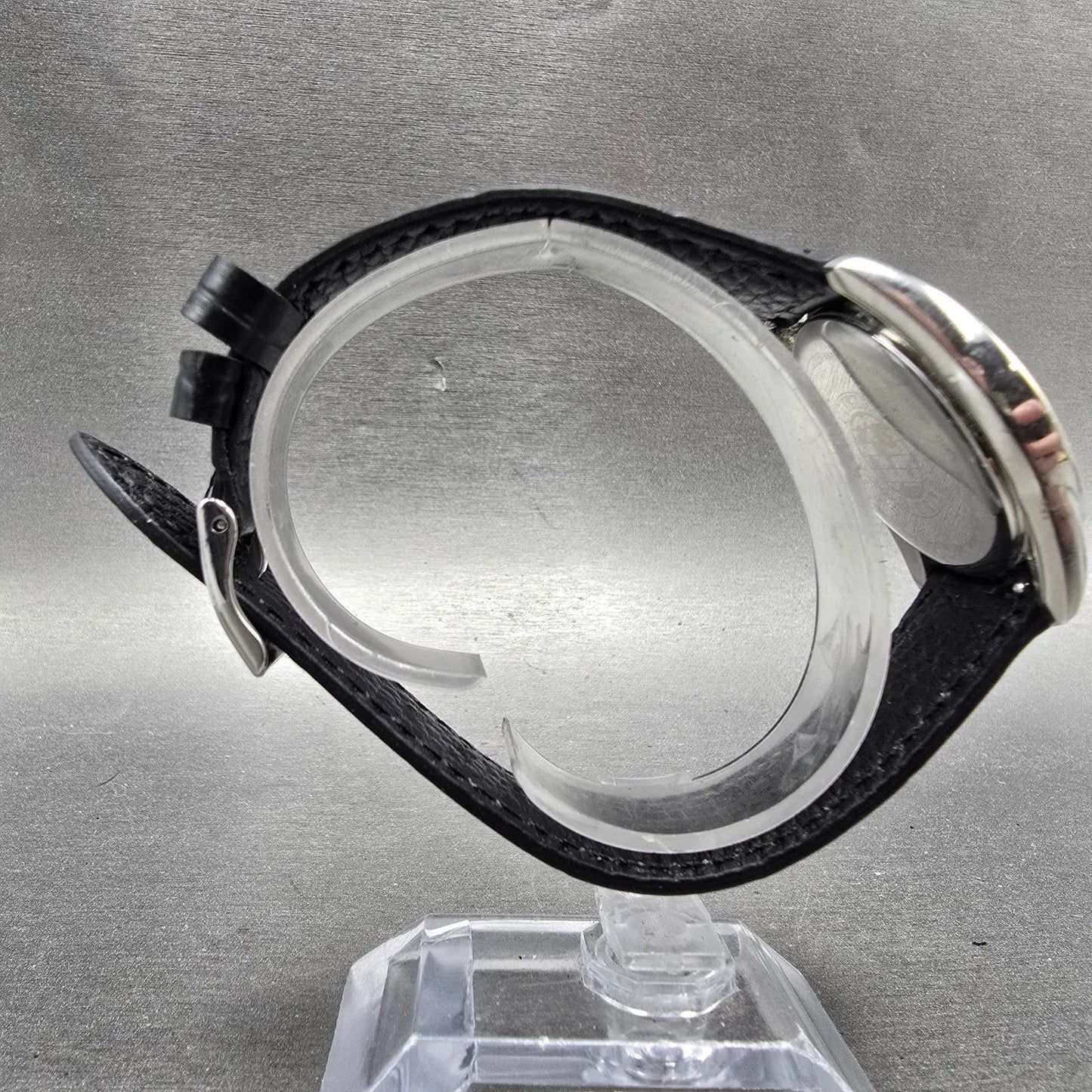 Citizen Eco-Drive Watch Men 35mm Black Dial Two Tone Daydate E101-S056535 Runs8