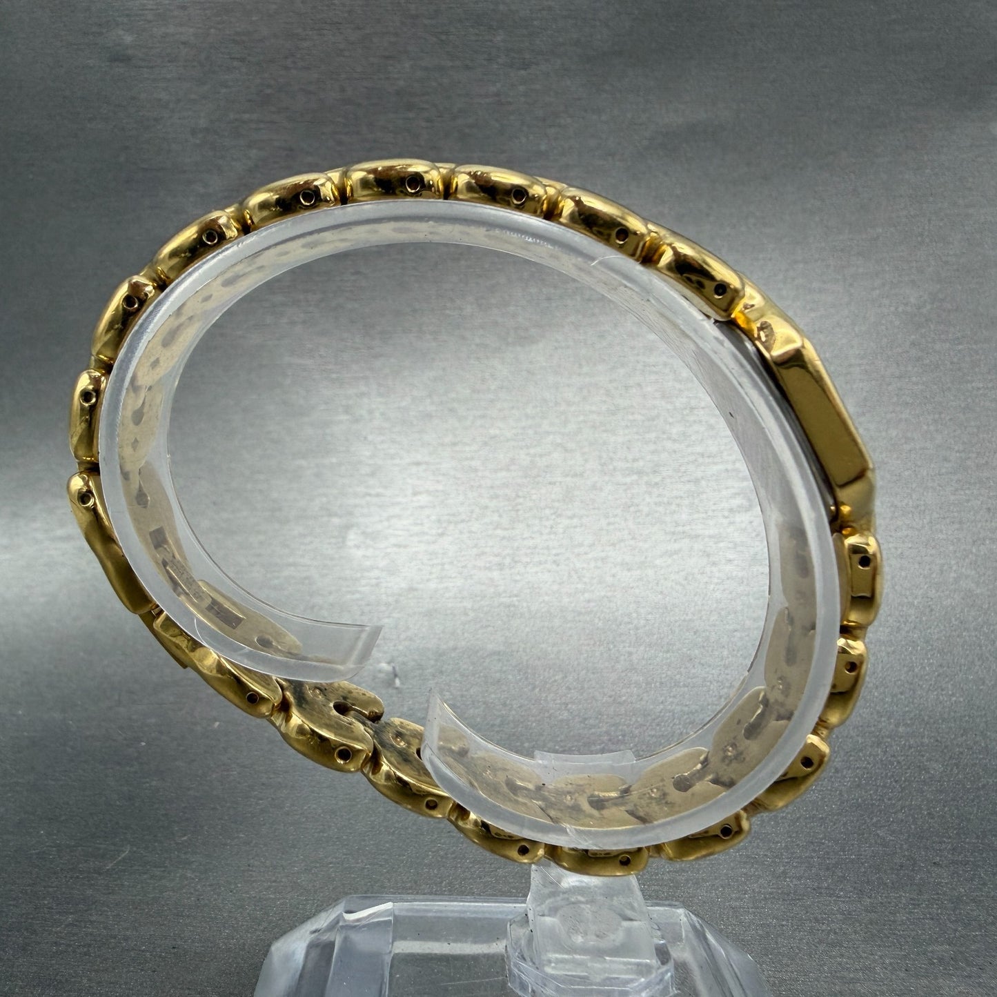 Seiko Watch Women 16mm Black Dial Gold Tone Hexagon 1N00-5G90 New BatteryVTG8