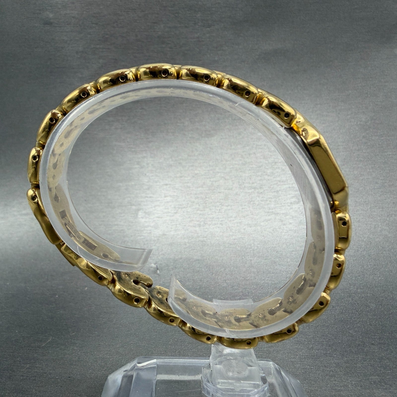 Seiko Watch Women 16mm Black Dial Gold Tone Hexagon 1N00-5G90 New BatteryVTG8