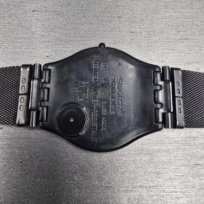Swatch Noir de Chine Watch Men 34mm Black Dial Black Tone Round SFB107 New Batt10