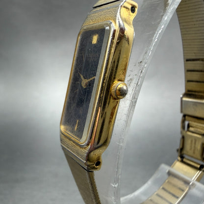 Citizen CQ Tank Watch Women 13mm Black Dial Gold Tone 2250-229932 New Battery2