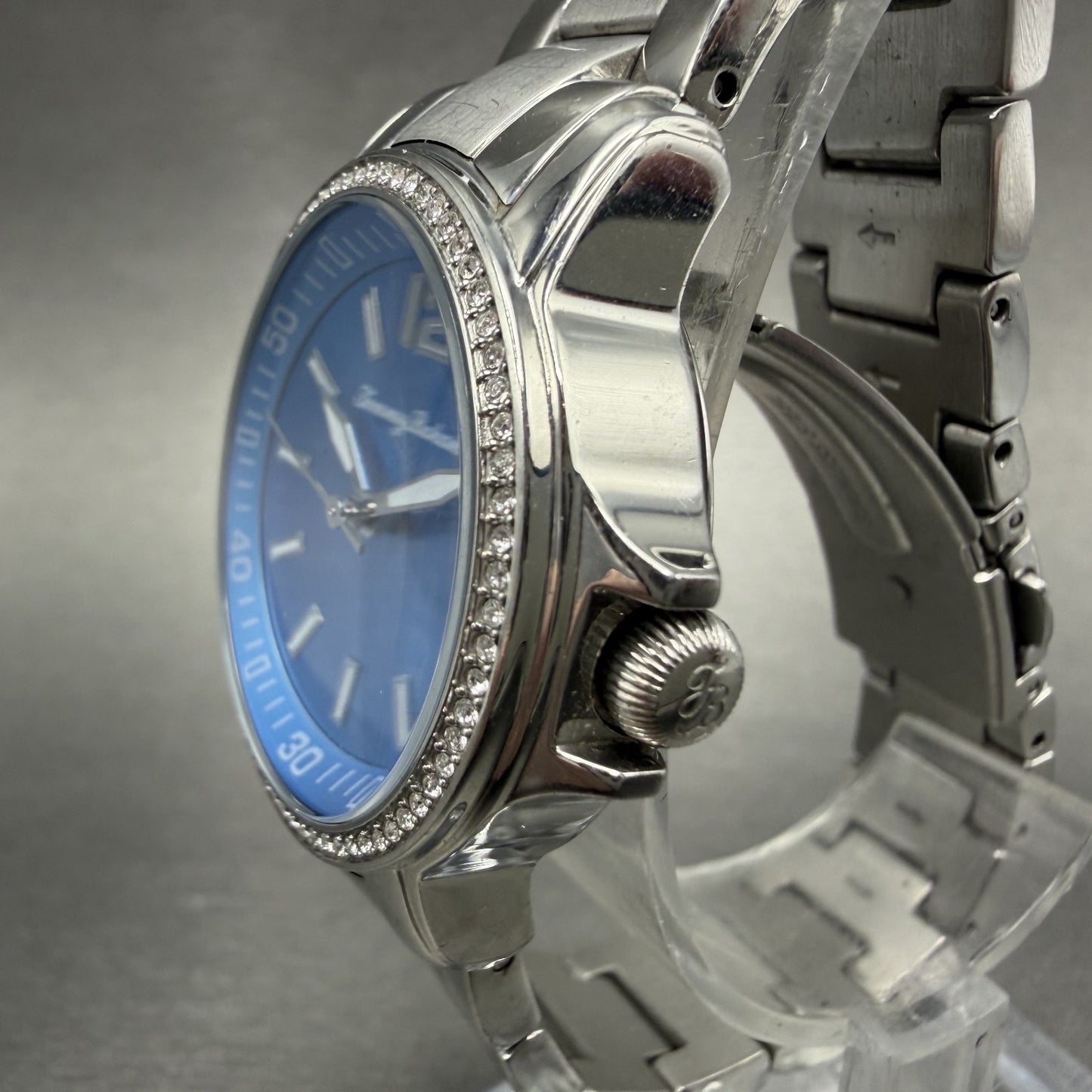 Tommy Bahama Watch Women 33mm Blue Dial Steel Date Round New Battery2